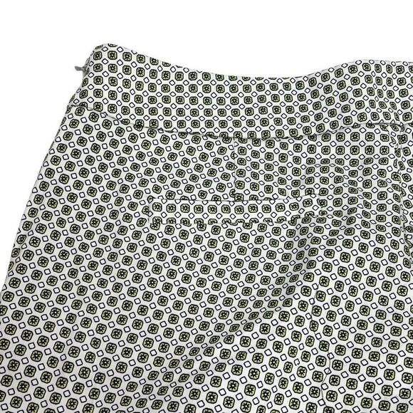 J. Crew Factory green and white geometric print chino shorts size 10 - Picture 2 of 11